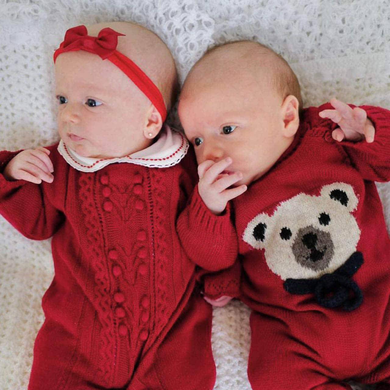 Bebês Natal Bordado Nina e Maria Just Real Moms