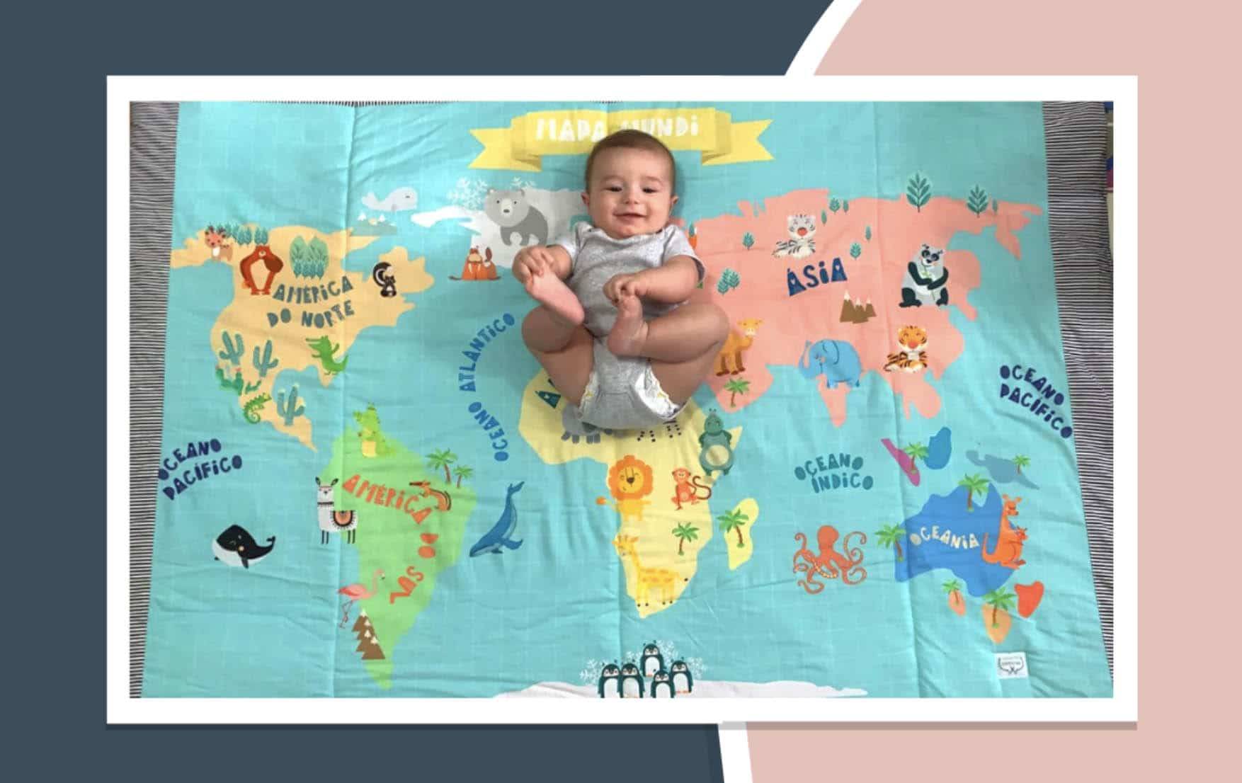 Mapa Mundi Kids Tapete Infantil Antiderrapante Fornecedor Just Real Moms