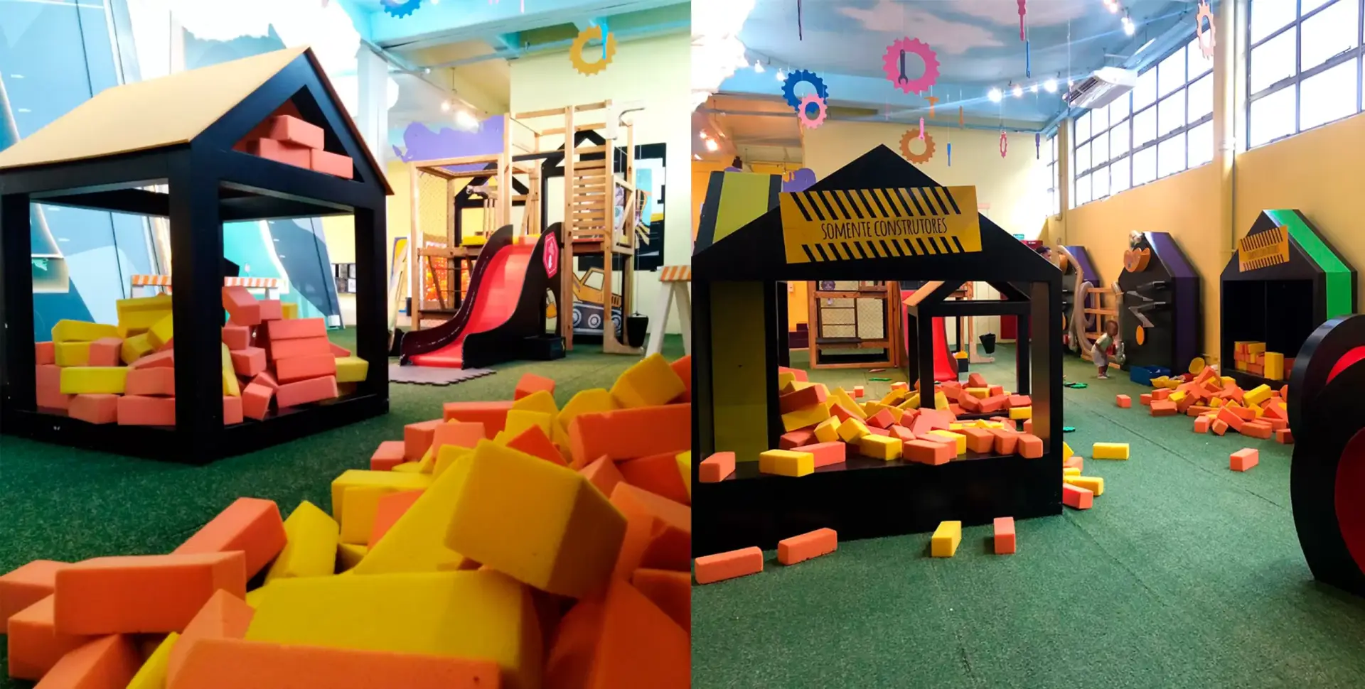 Espaço chamado Pequenos Construtores no Museu da Imaginação - Just Real Moms