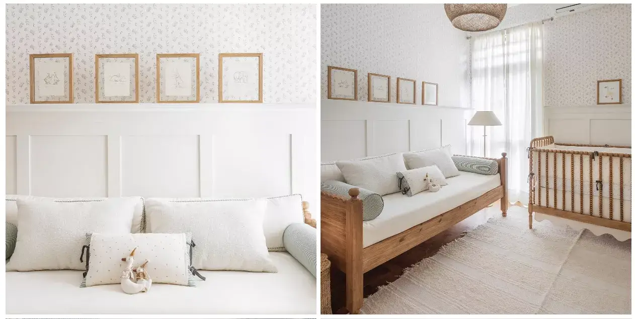 Decoração de quarto infantil branco clean
