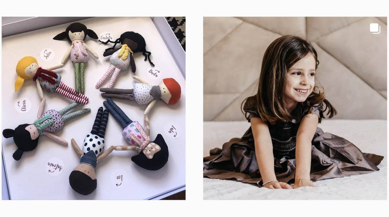 Bonecas de Pano Ciranda Roupa Segunda Mão para Crianças Just Real Moms