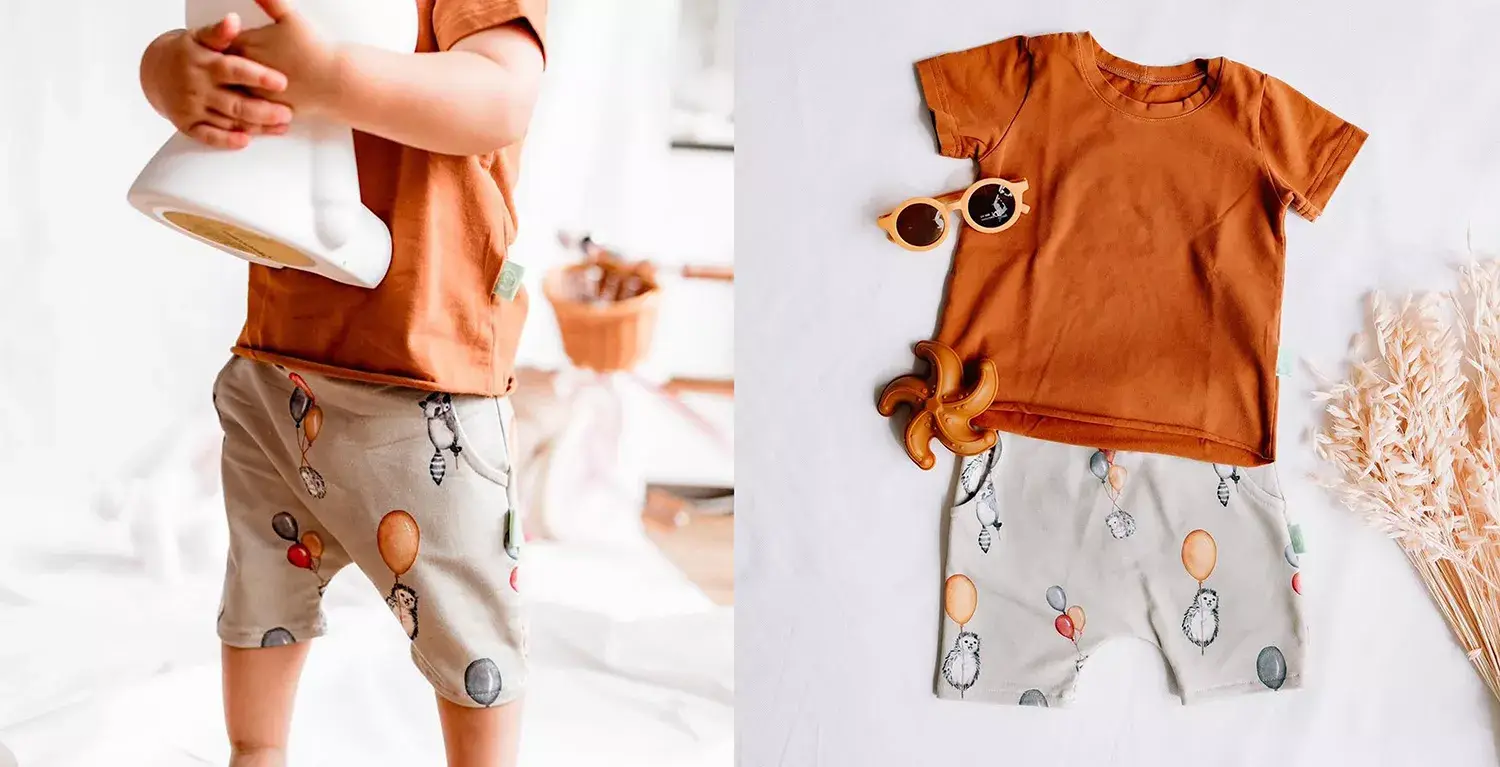 Conjunto infantil menino de ouriço - camiseta e shorts