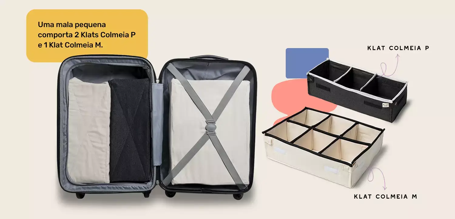 Klat Colmeia Pequena dentro de uma mala aberta - Just Real Moms