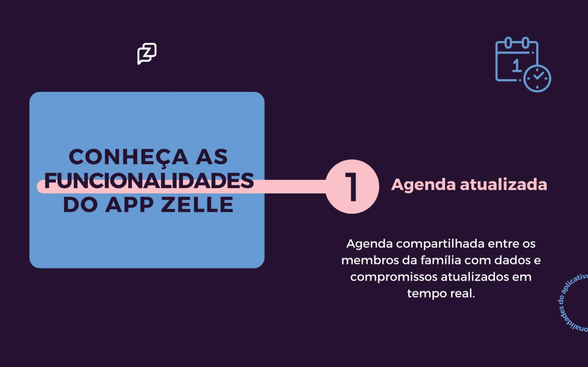 Zelle App Cuidado dos Filhos Funcionalidades